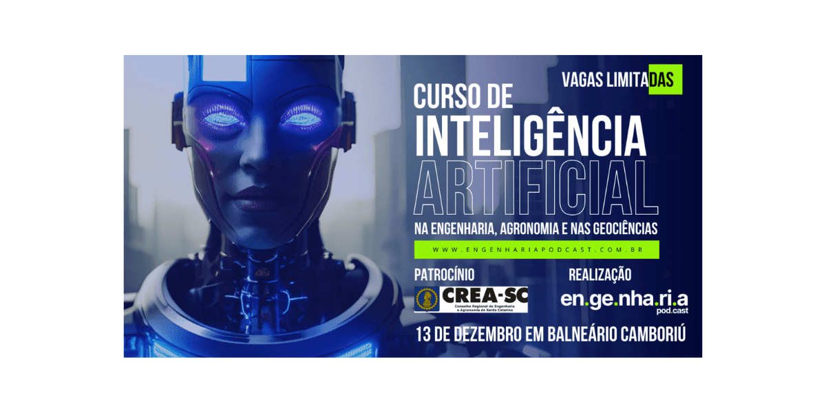 Curso de Inteligência Artificial na Engenharia, Agronomia e nas Geociências.